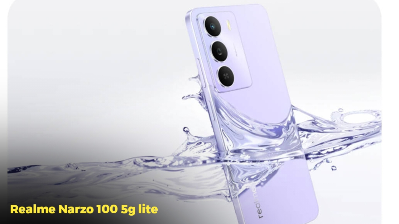 Realme Narzo 100 Lite 5G का 120Hz रिफ्रेश रेट वाला पंच-होल डिस्प्ले।
