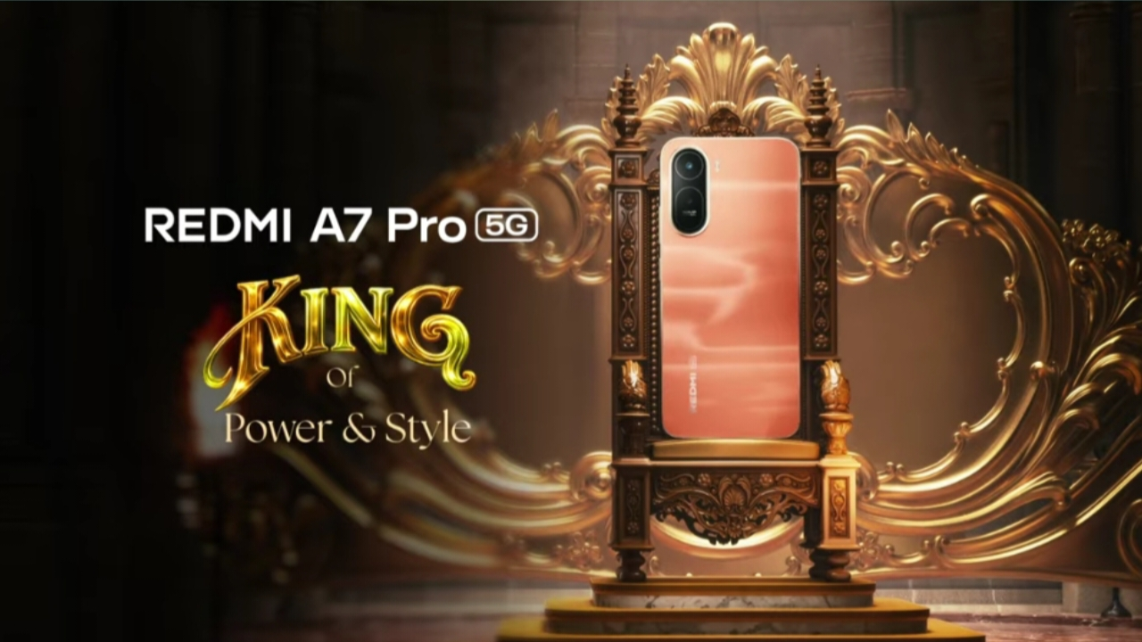 Redmi A7 Pro 5G 6.9-inch large display and punch-hole camera design.